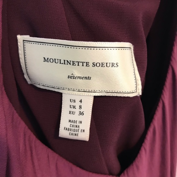 Anthropologie Moulinette Soeurs Plum Midi Dress 4 - Picture 6 of 11